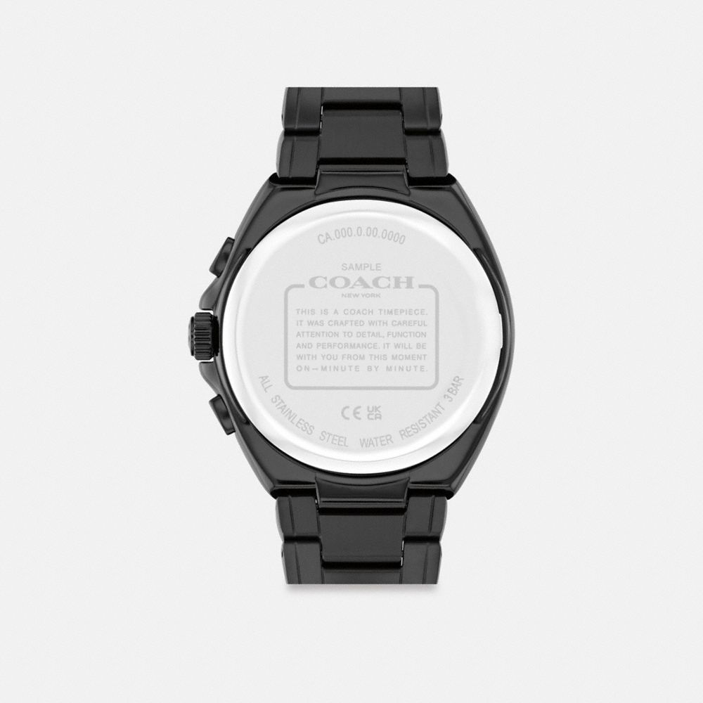 COACH®,JACKSON WATCH, 45MM,Black,Back View