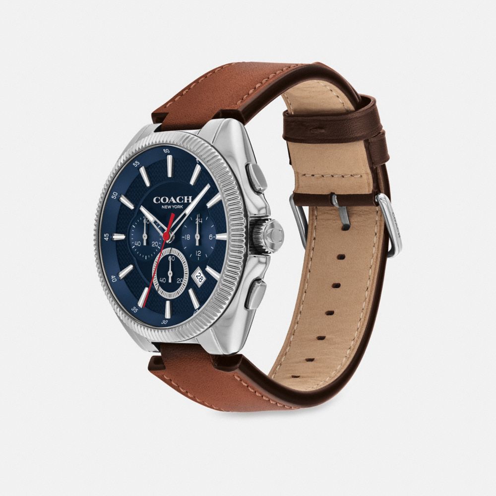 Coach leather watch discount price