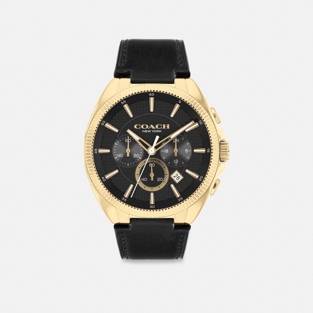 COACH®,MONTRE JACKSON, 45 MM,Noir,Front View