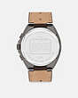COACH®,JACKSON WATCH, 45MM,Brown,Back View