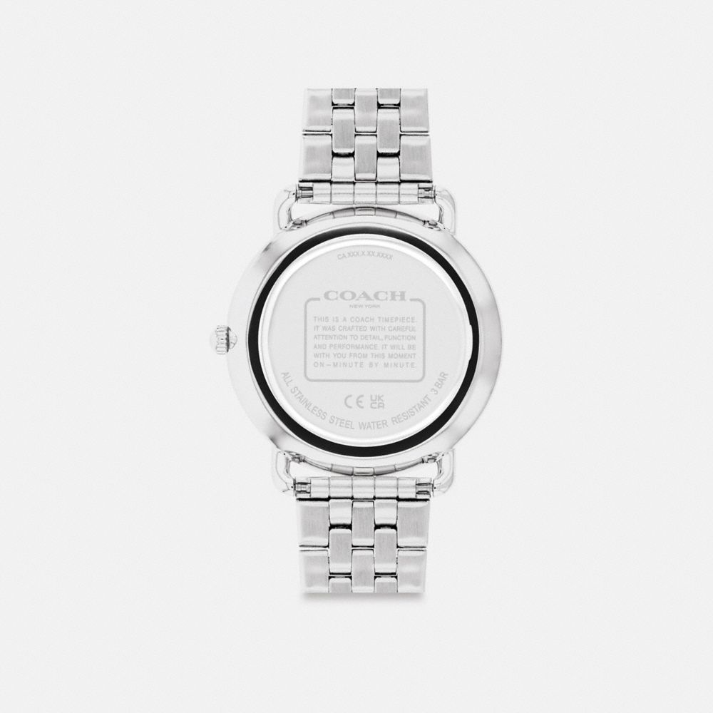 COACH®,ELLIOT WATCH, 41MM,Stainless Steel,Stainless Steel,Back View