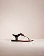 COACH®,RESTORED TEA ROSE JELLY SANDAL,Black/Oxblood,Front View