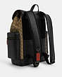 COACH®,SPRINT BACKPACK IN SIGNATURE JACQUARD,mixedmaterial,X-Large,Black Antique Nickel/Khaki/Black Multi,Angle View