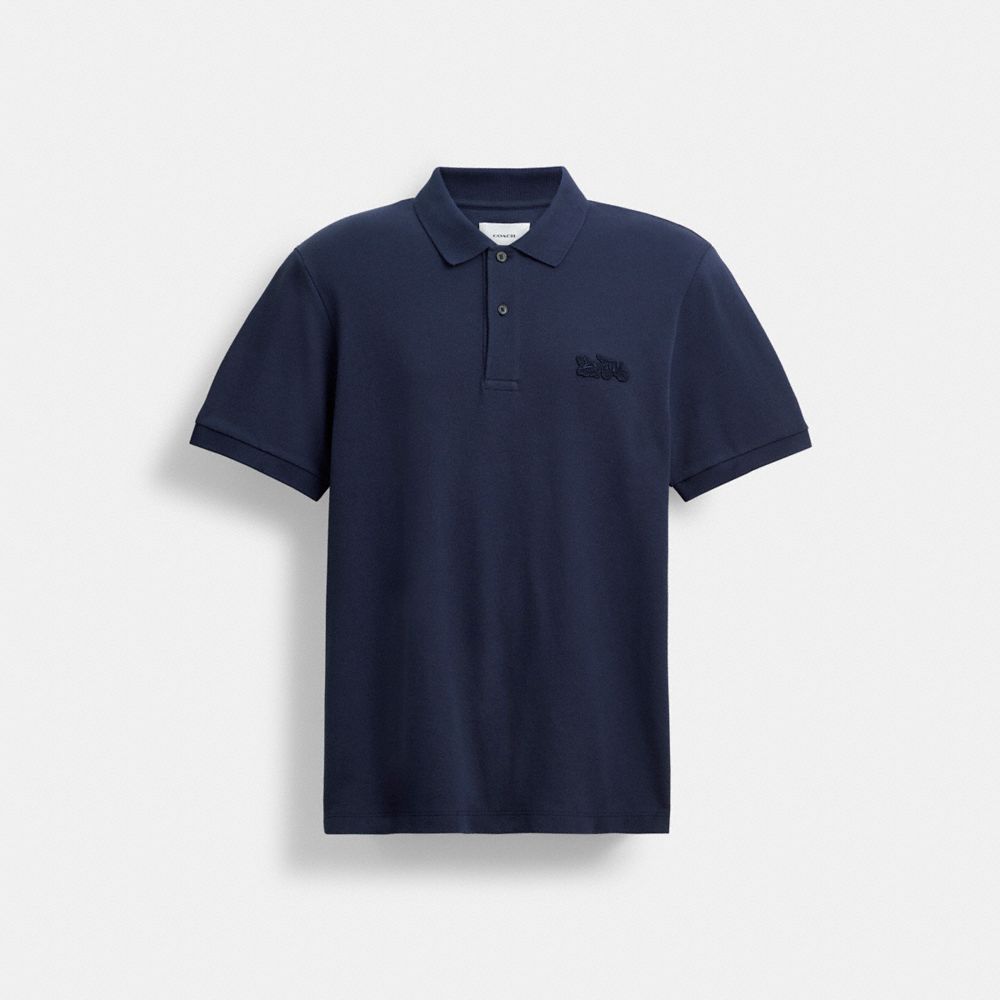 Coach Horse And Carriage Classic Polo In Organic Cotton