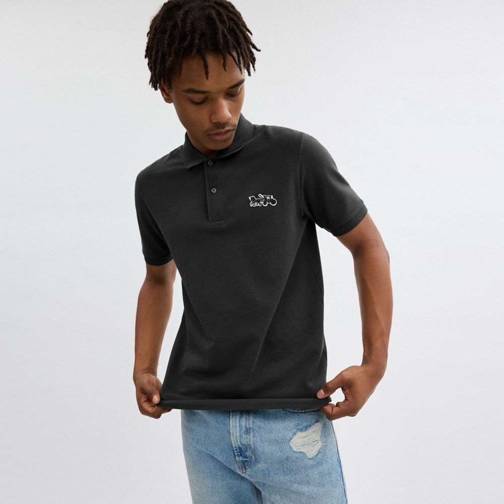 Мужские топы Coach Horse And Carriage Classic Polo In Organic Cotton — фото 2