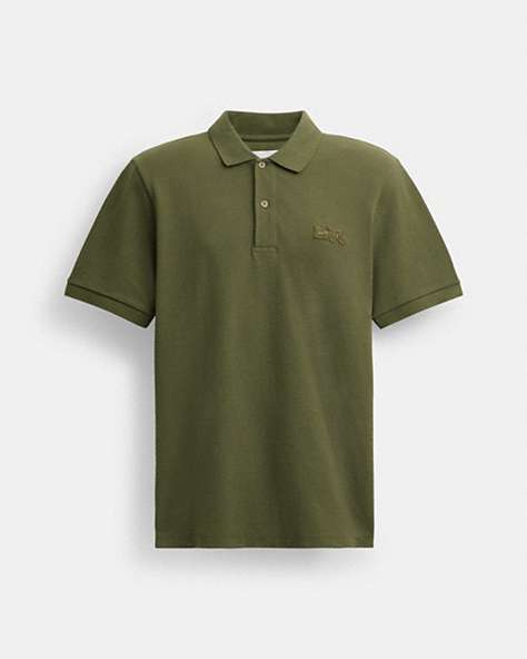 COACH®,HORSE AND CARRIAGE CLASSIC POLO,Green,Front View