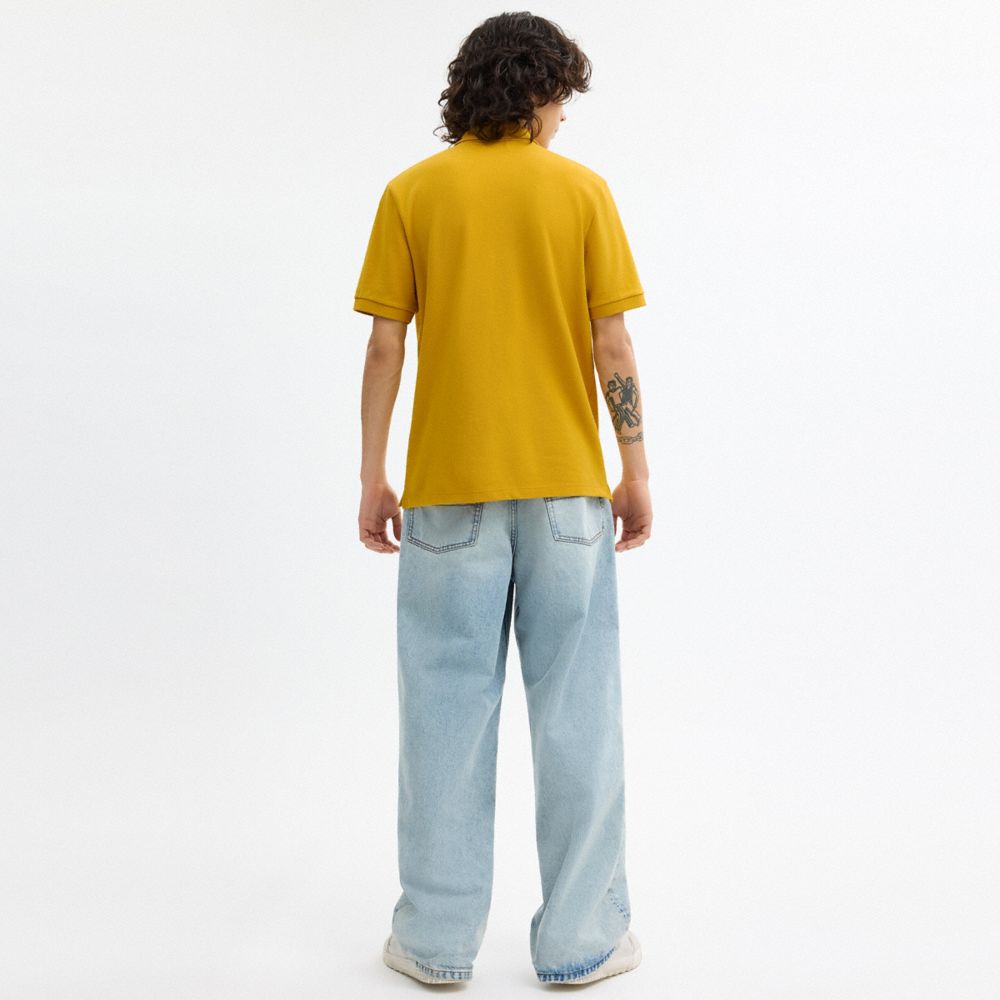 COACH®,Horse And Carriage Classic Polo In Organic Cotton,Organic Cotton,Polo Shirt,Embroidered,Logo,Eco-Friendly,Breathabl...,,Scale View