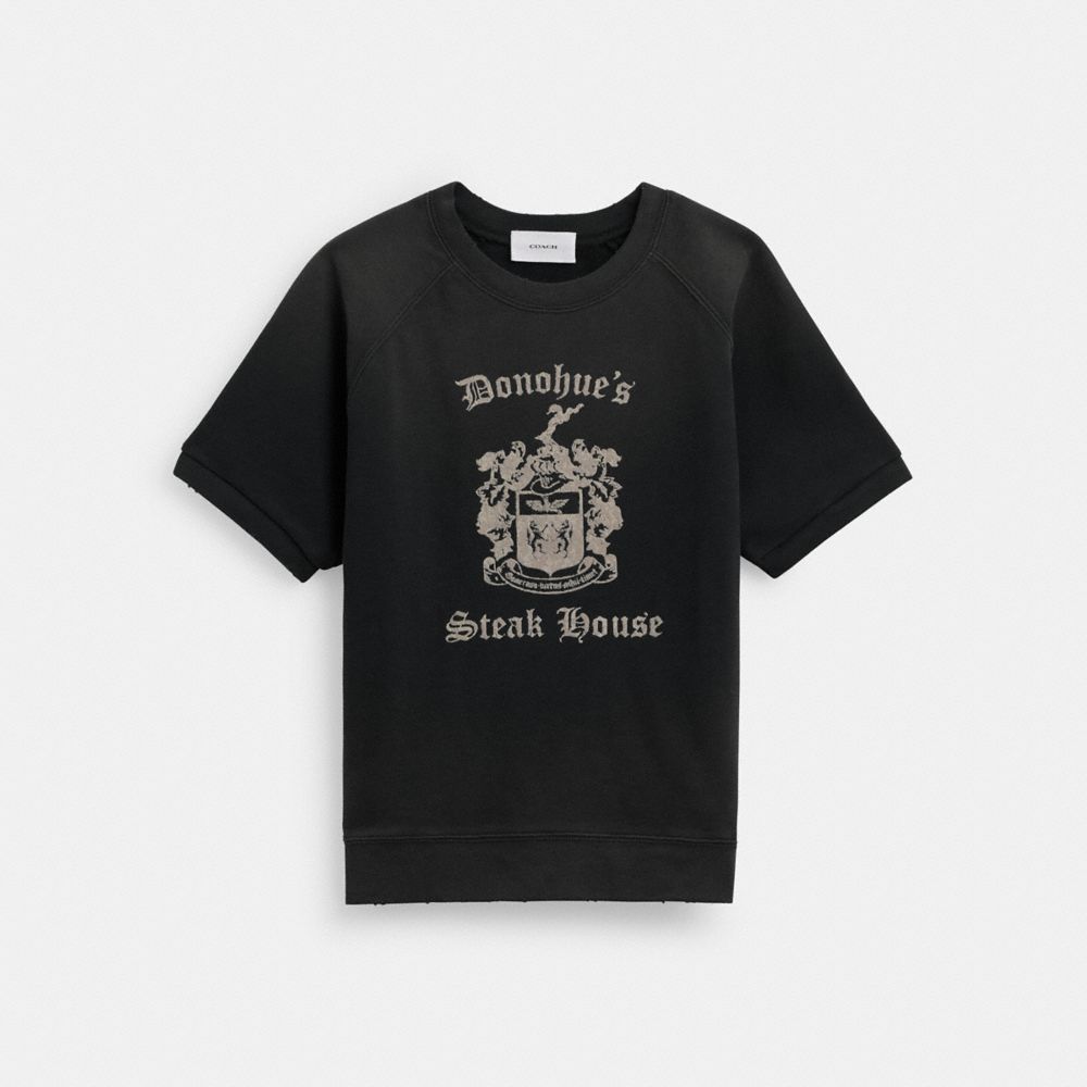 Buy Coach Brand Print Slim-Fit Crew-Neck T-shirt, Black Color Men