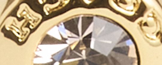 COACH®,Open Circle Cuff,Cubic Zirconia,Glass,Gem Embellishment,Gold Metal,Brass Gold,Day Party,Clear
