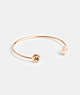 COACH®,OPEN CIRCLE CUFF,Metal,Rose Gold,Front View