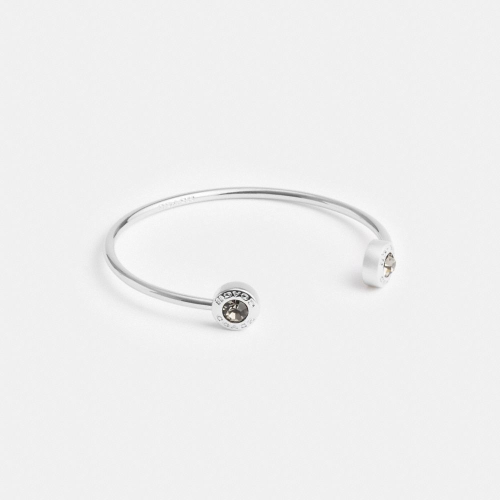 COACH®,OPEN CIRCLE CUFF,Silver,Front View image number 0