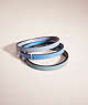 COACH®,REMADE LEATHER BANGLE SET,School Spirit,Blue Multi,Front View