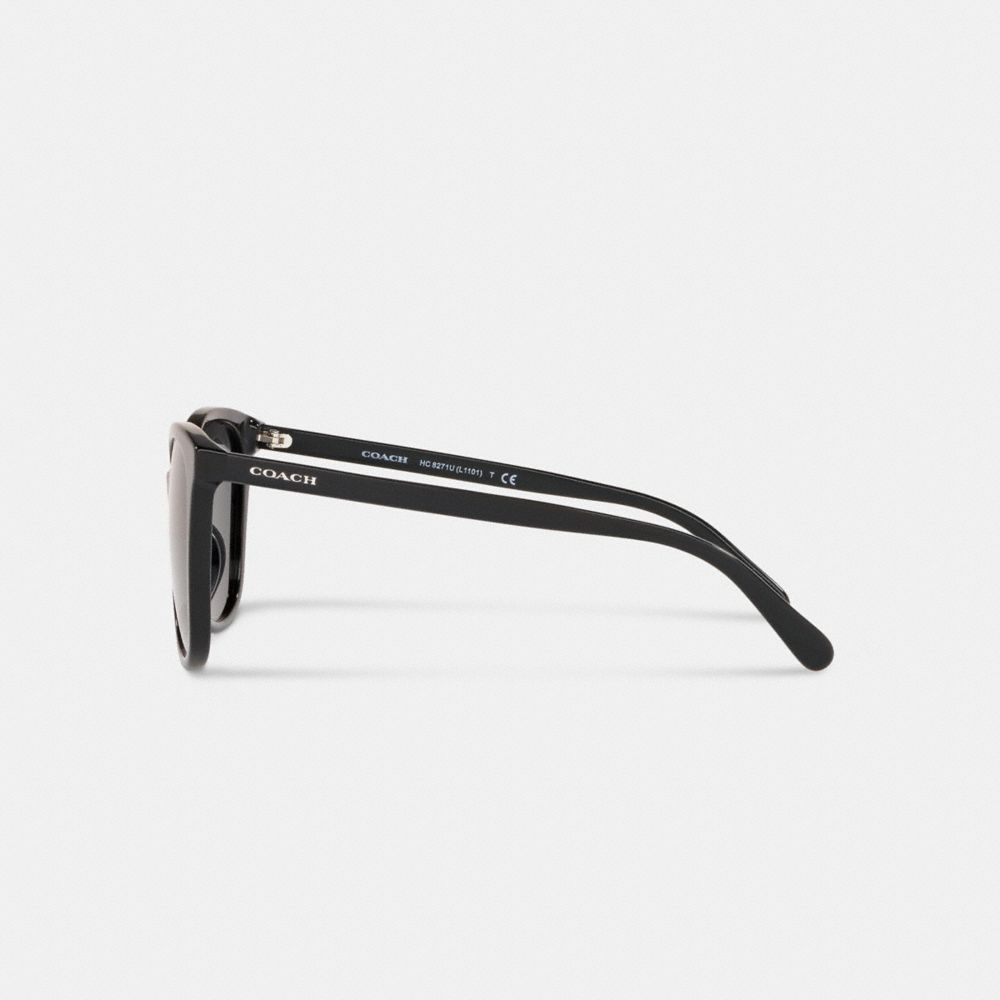 COACH®,SIGNATURE WORKMARK SQUARE SUNGLASSES,Black,Alternate View