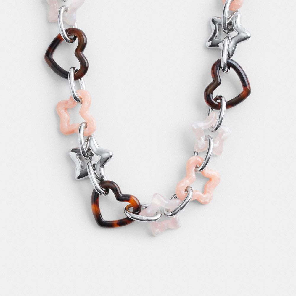 Heart Butterfly Link Necklace