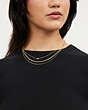 COACH®,DELICATE LAYERED CHAIN NECKLACE,Metal,Gold,Detail View