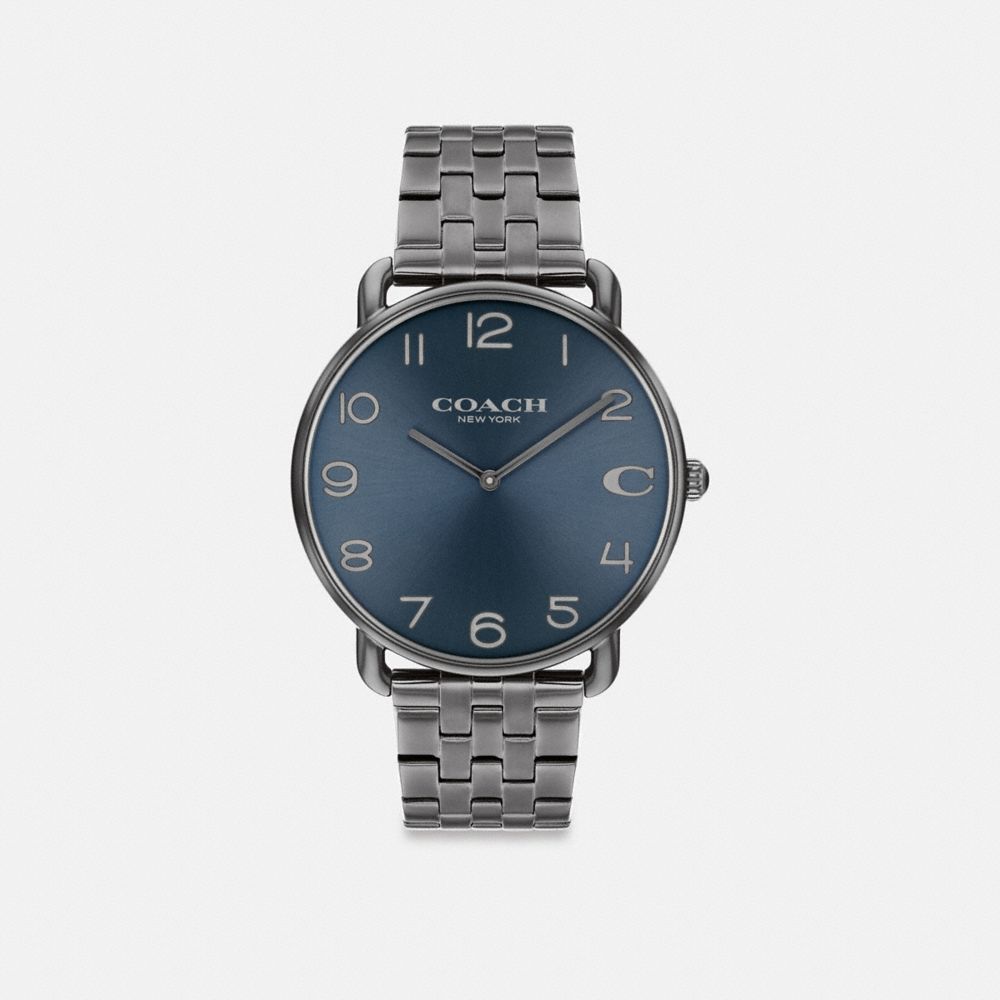 COACH®,ELLIOT WATCH, 41MM,Grey,Front View