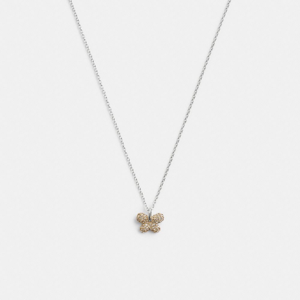 COACH® | Pavé Butterfly Pendant Necklace