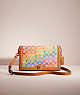 COACH®,RESTORED RILEY IN SIGNATURE CANVAS,Brass/Tan Penny Multi,Front View