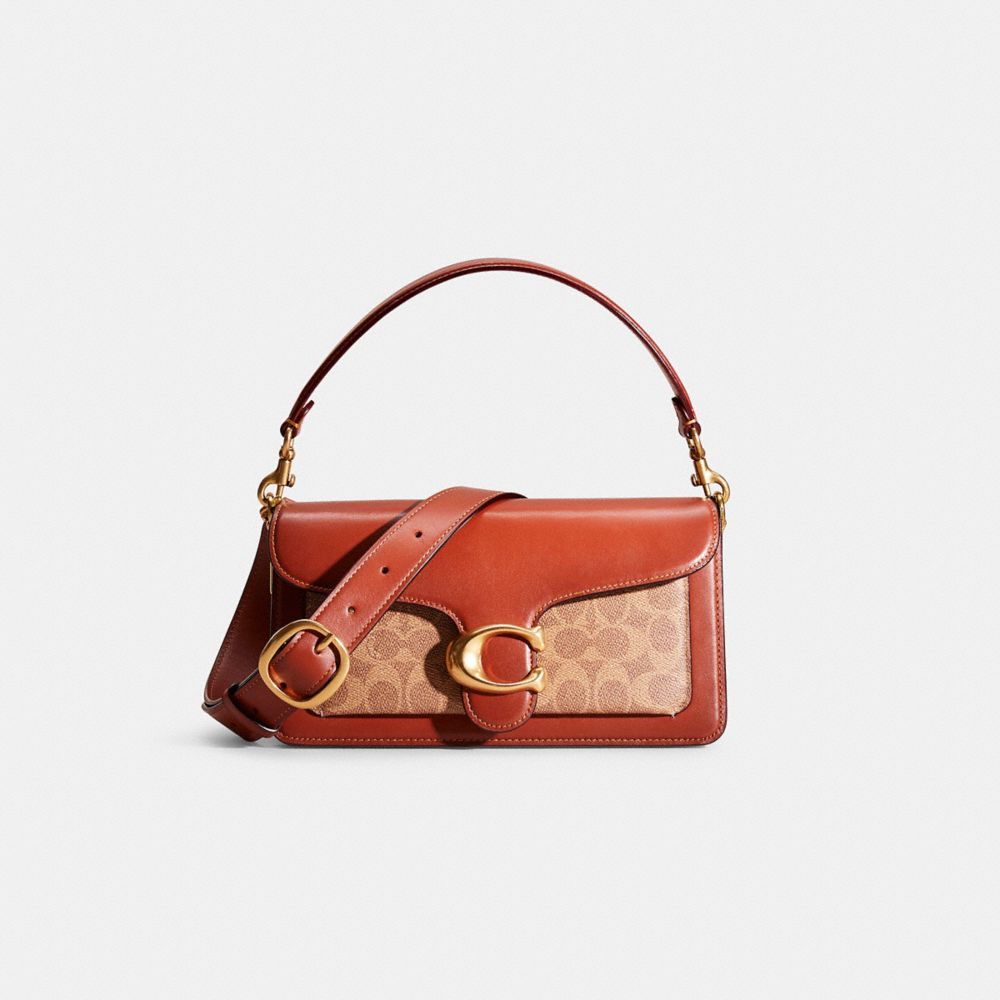 Coach tabby shoulder discount bag with signature canvas