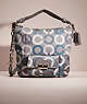 COACH®,RESTORED KRISTIN HOBO,Silver/Teal Multi,Front View
