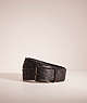 COACH®,RESTORED HARNESS BUCKLE CUT-TO-SIZE REVERSIBLE BELT, 38MM,Black,Front View