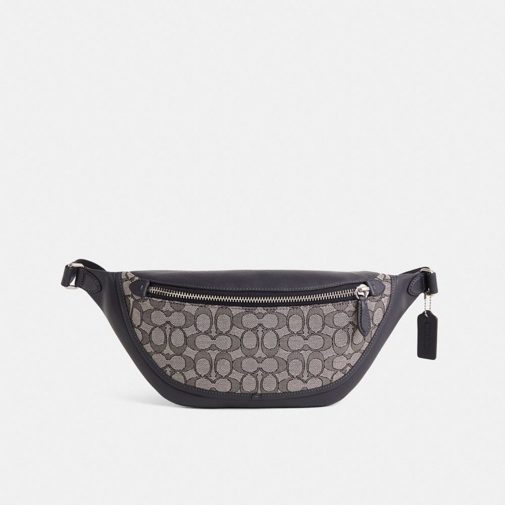 Coach Restored League Belt Bag In Signature Jacquard In Black