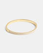 COACH®,PAVÉ HINGED BANGLE,Brass,Gold,Front View