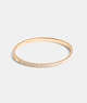 COACH®,PAVÉ HINGED BANGLE,Brass,Rose Gold,Front View
