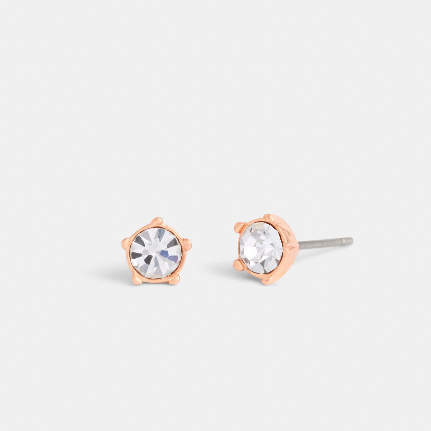 Серьги-гвоздики Coach Halo Tea Rose, цвет: Розовое золото — фото 2