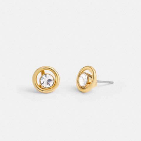 Coach Halo Round Stud Earrings