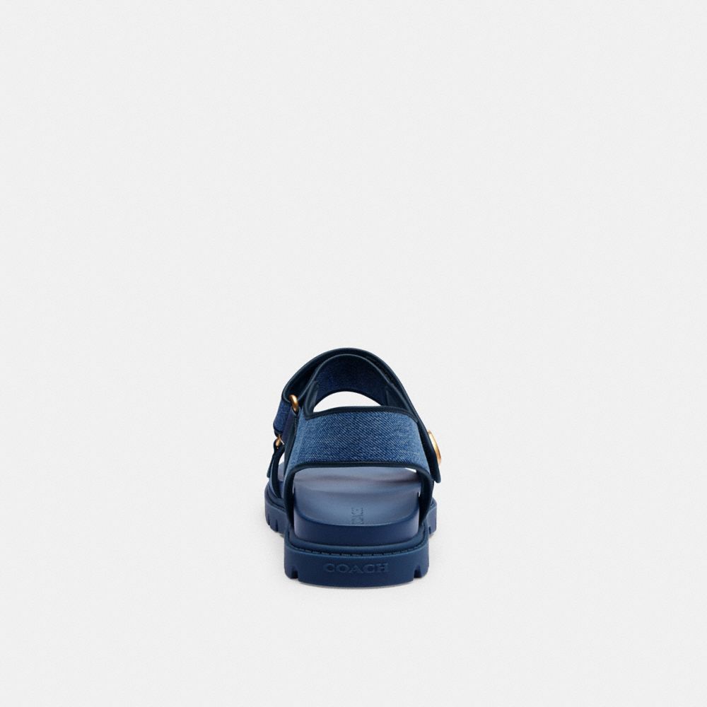 COACH®,Brynn Sandal,Logo,Metal,Casual,Navy,Alternate View