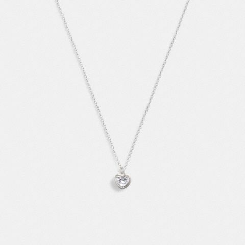 Coach Halo Heart Pendant Necklace