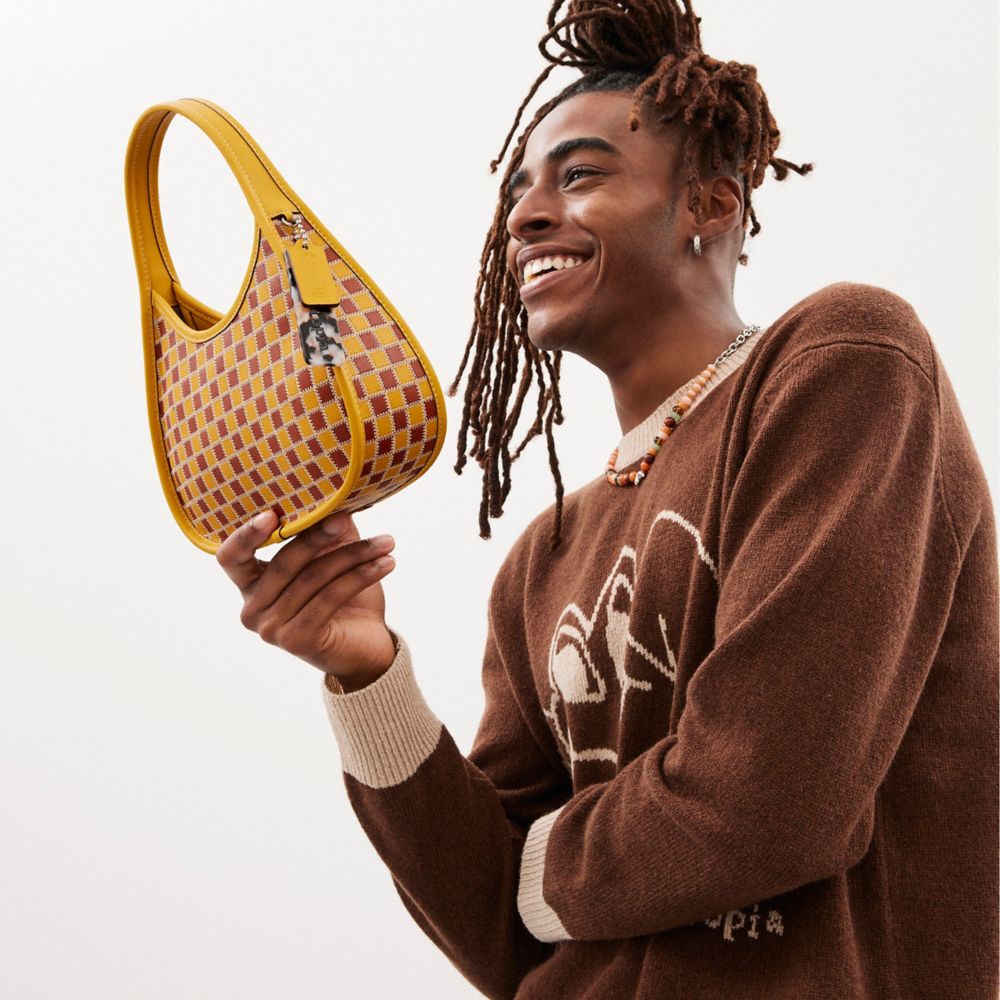 COACH®,Ergo Bag In Checkerboard Upcrafted Leather,Multi Color,Detail View