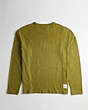 COACH®,Long Sleeve T-Shirt in 97% Recycled Cotton: Flower Pot,New Item1,Olive Green Multi,Back View
