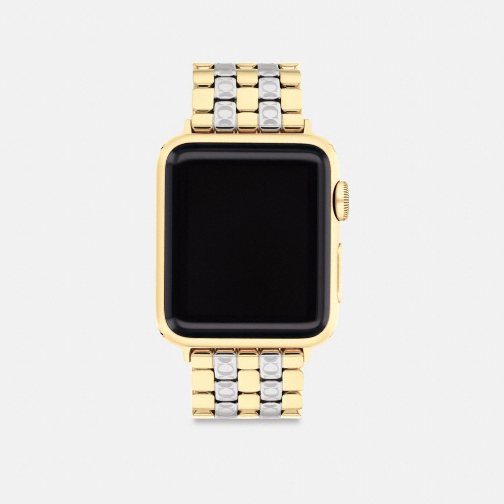 COACH®,APPLE WATCH® STRAP, 38MM, 40MM AND 41MM,Two Tone,Front View