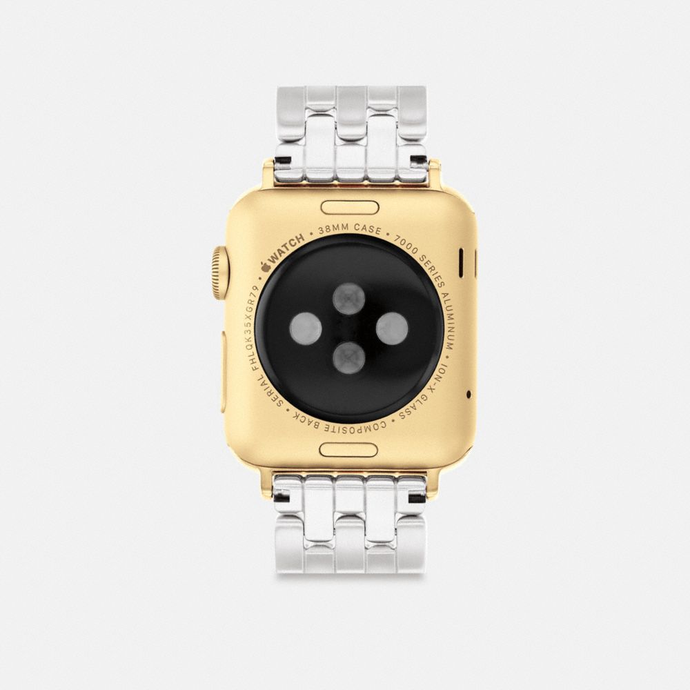 Shop Coach Apple Watch® Strap, 38mm, 40mm And 41mm In Two Tone