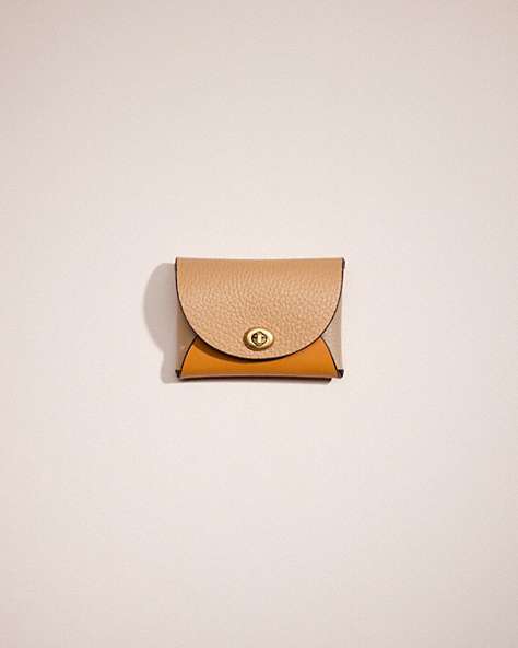 COACH®,REMADE COLORBLOCK SMALL POUCH,Beige Multi,Front View