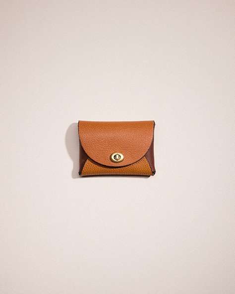 COACH®,REMADE COLORBLOCK SMALL POUCH,Brown/Multi,Front View