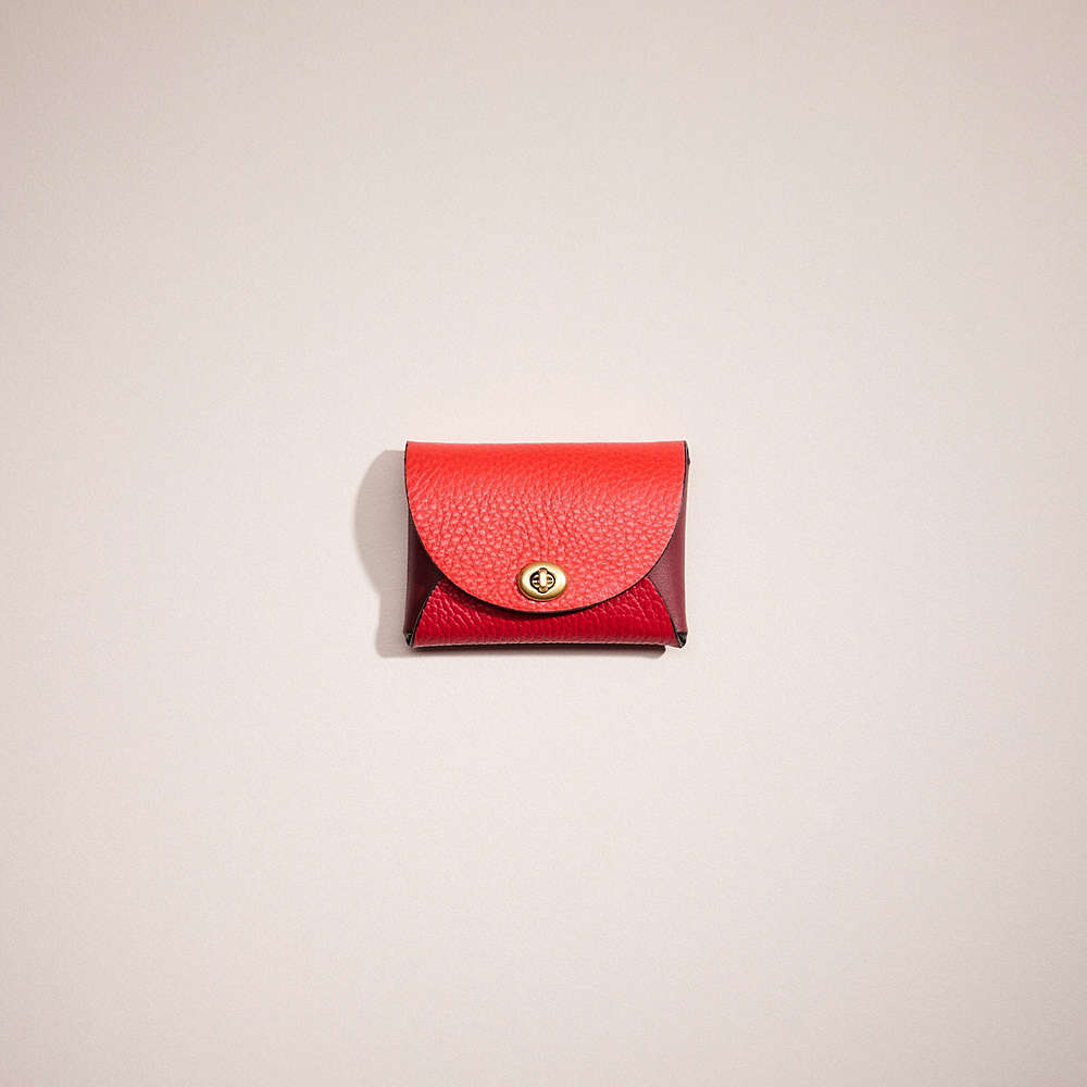 Shop Coach Remade Colorblock Small Pouch In Red Multi