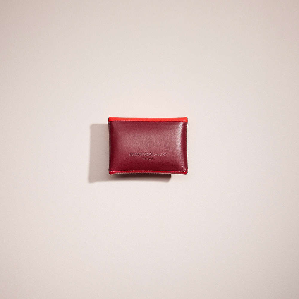 Shop Coach Remade Colorblock Small Pouch In Red Multi