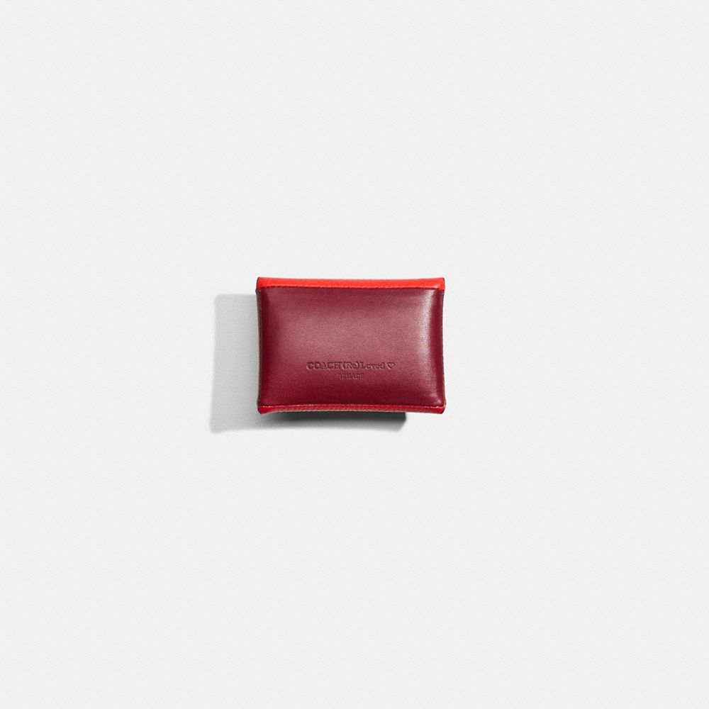 Shop Coach Remade Colorblock Small Pouch In Red Multi