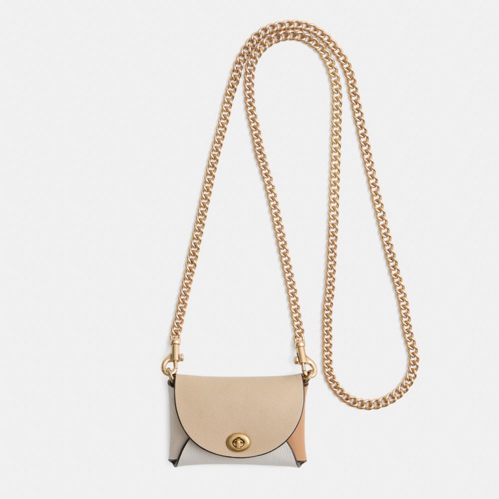 COACH®,Remade Small Colorblock Pouch Crossbody,Crossbody,Color Block,Day Party,Beige,Front View