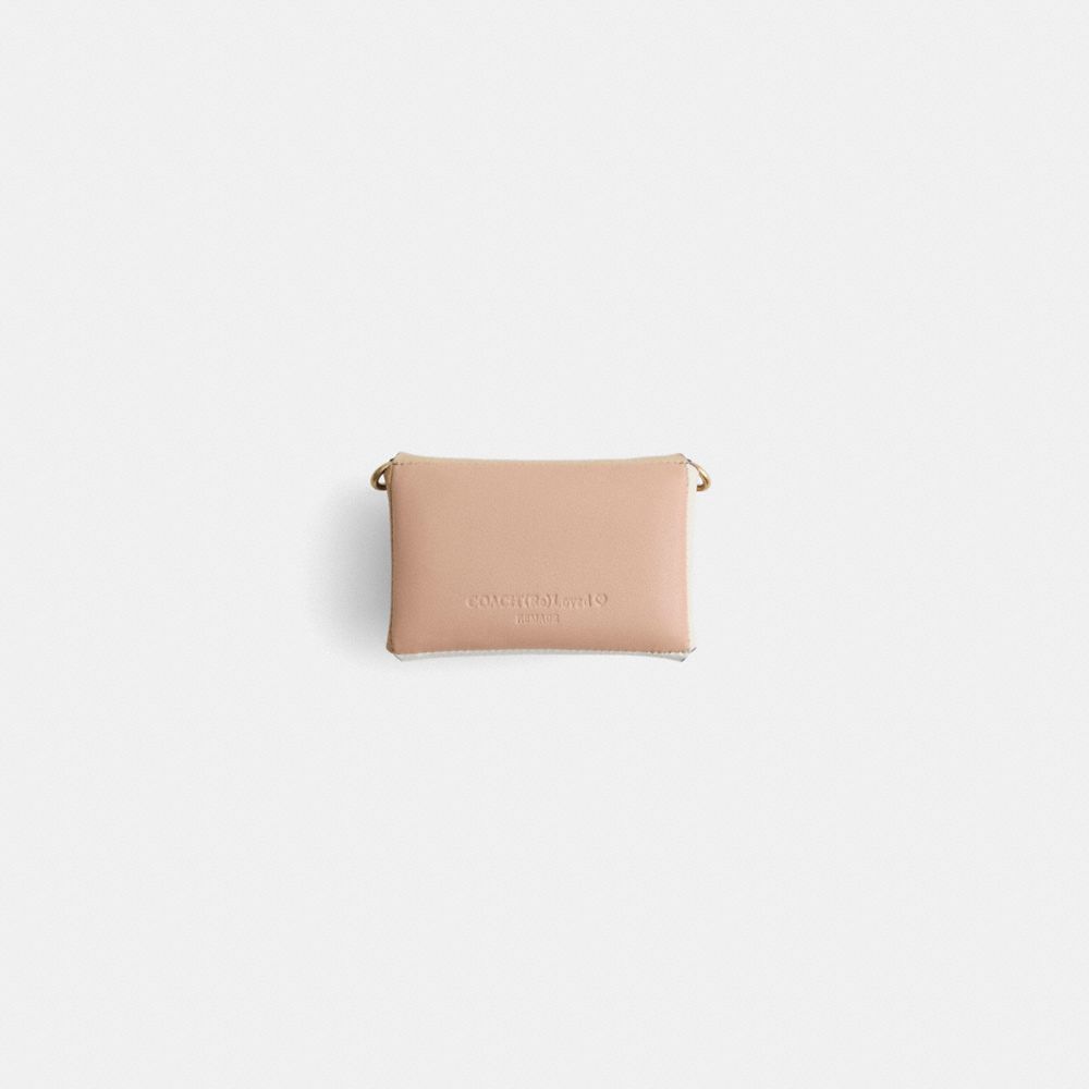 COACH®,Remade Small Colorblock Pouch Crossbody,Crossbody,Color Block,Day Party,Beige,Back View