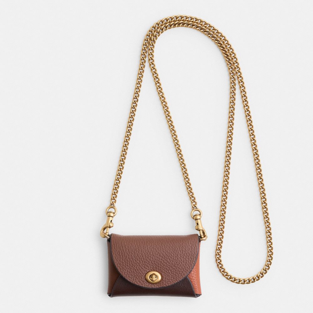 COACH®,Remade Small Colorblock Pouch Crossbody,Crossbody,Color Block,Day Party,Brown,Front View