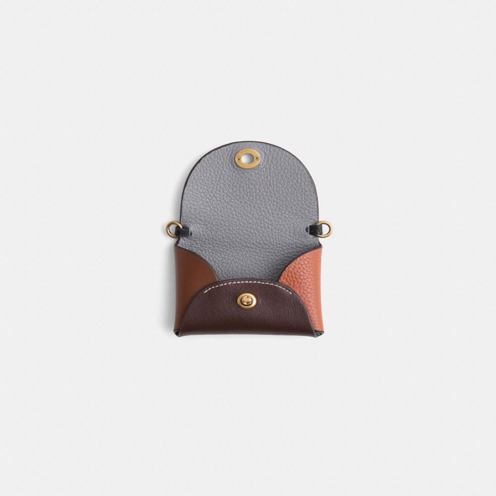 COACH®,Remade Small Colorblock Pouch Crossbody,Crossbody,Color Block,Day Party,Brown,Inside View,Top View