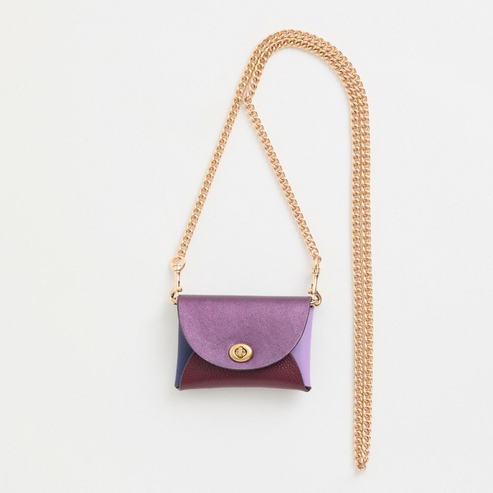 COACH®,Remade Small Colorblock Pouch Crossbody,Crossbody,Color Block,Day Party,Purple,Front View