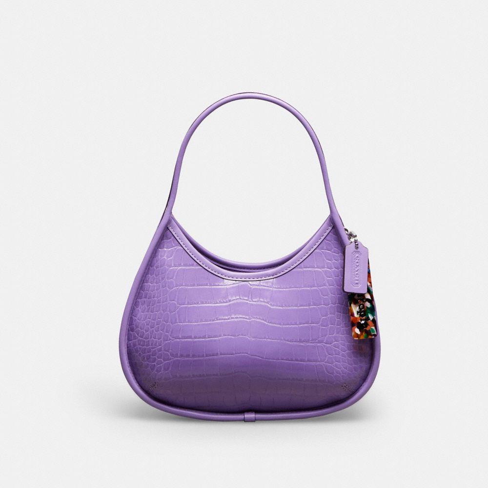 COACH®,Ergo Bag In Croc-Embossed Coachtopia Leather,Small,Croc-Embossed,Iris,Front View