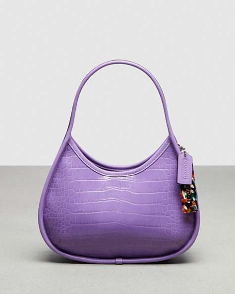 COACH®,Ergo Bag In Croc-Embossed Coachtopia Leather,Small,Croc-Embossed,Iris,Front View