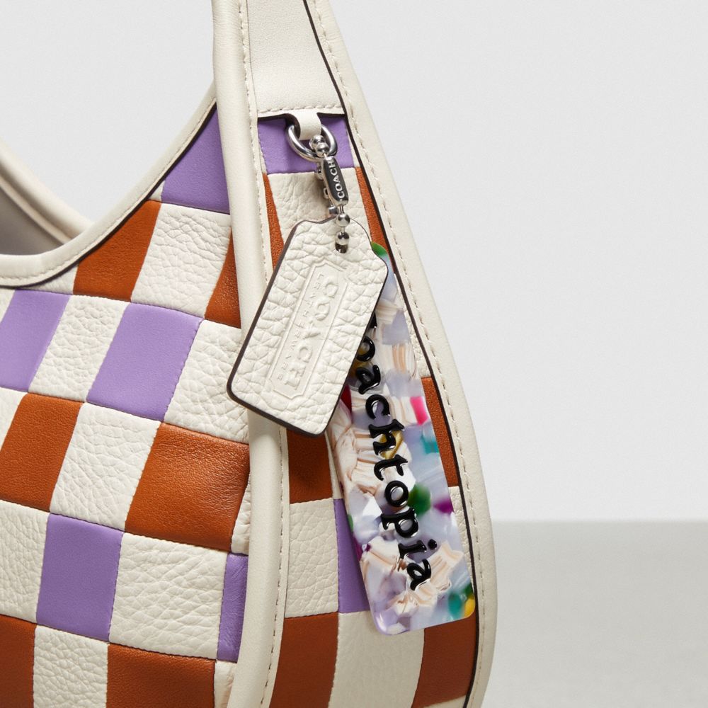 Ergo Bag In Tri Color Checkerboard Upcrafted Leather