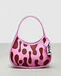 COACH®,Ergo Bag With Lava Appliqué In Upcrafted Leather,Small,Bright Magenta Multi,Front View